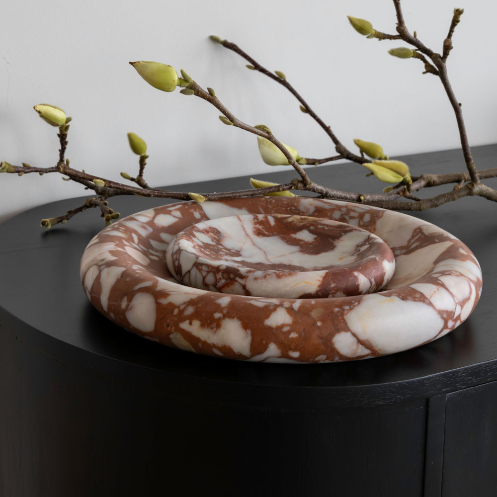 Solstice Sculptured Tray - Brown Calcutta