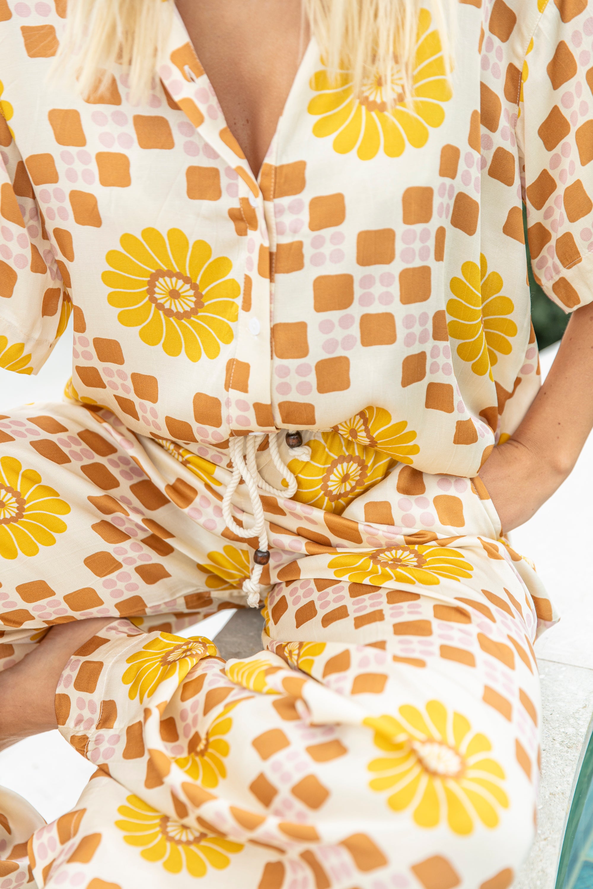 A bright coloured 2 piece clothing set