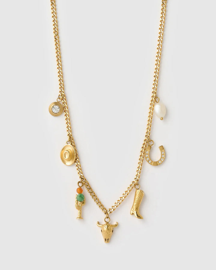 Rodeo Gold Charm Necklace