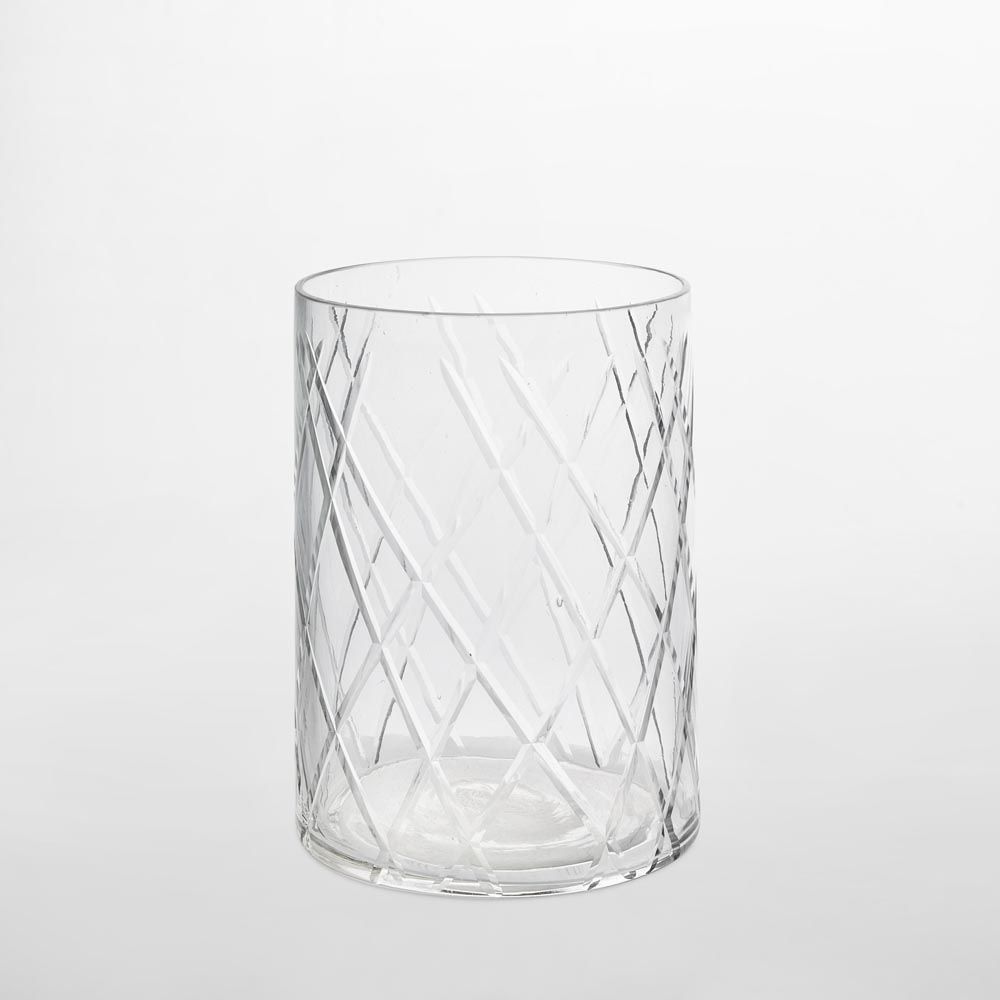 Asscher Hand Cut Cylinder Vase
