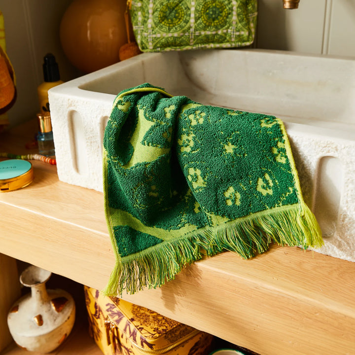 Lucia Face Washer - Kelp