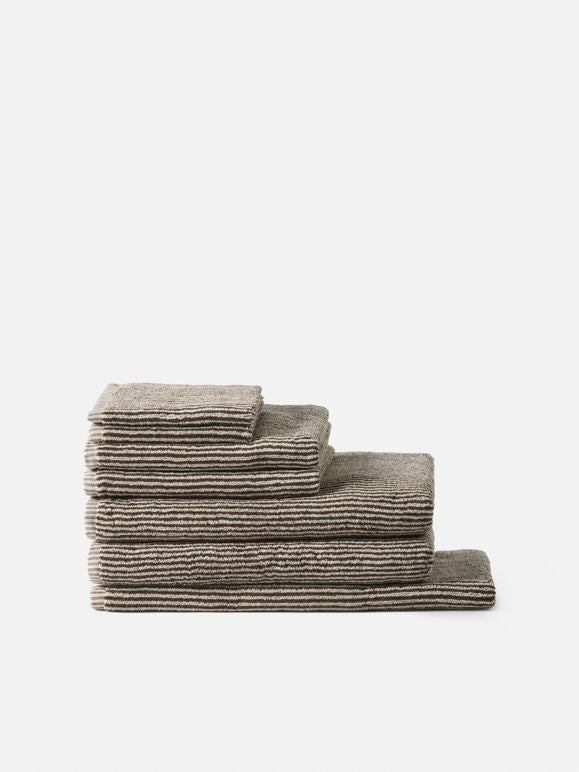 Thin Stripe Towel Range - Cocoa Range