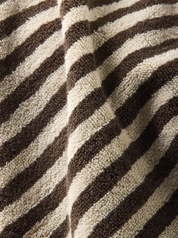 Wide Stripe Towel Range - Cocoa/Bone