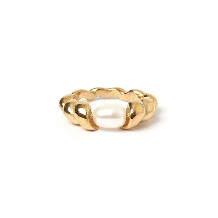 Riviera Gold and Pearl Ring