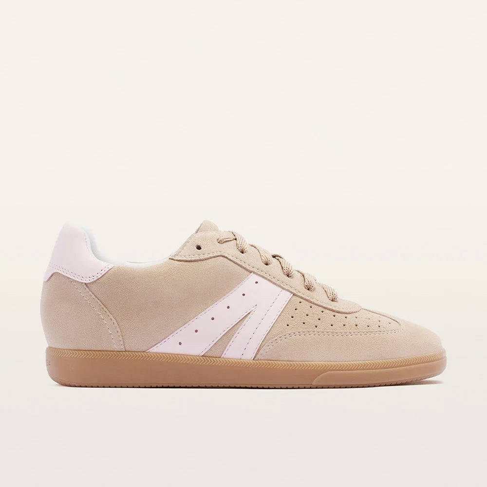 Levi Oat Milk Suede Womens Leather Sneaker