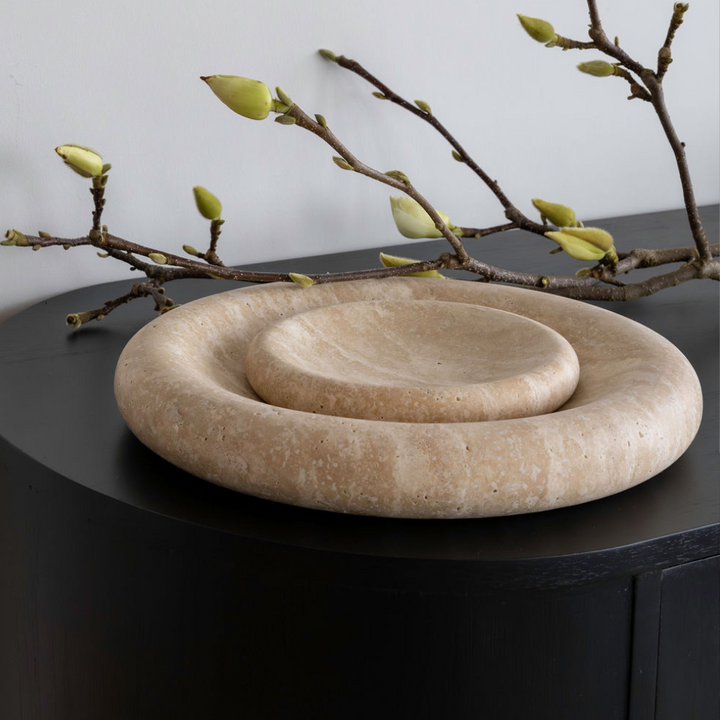 Solstice Tray Small - Beige Travertine
