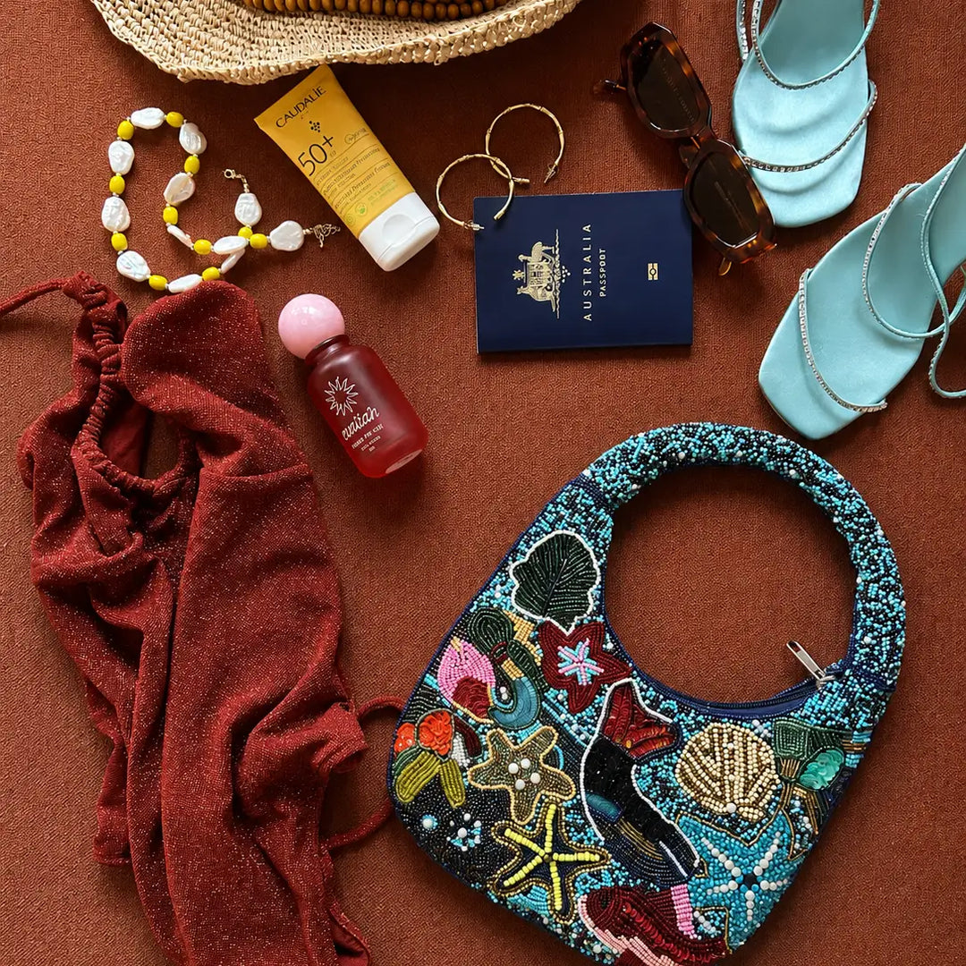 Under The Sea Beaded Bag