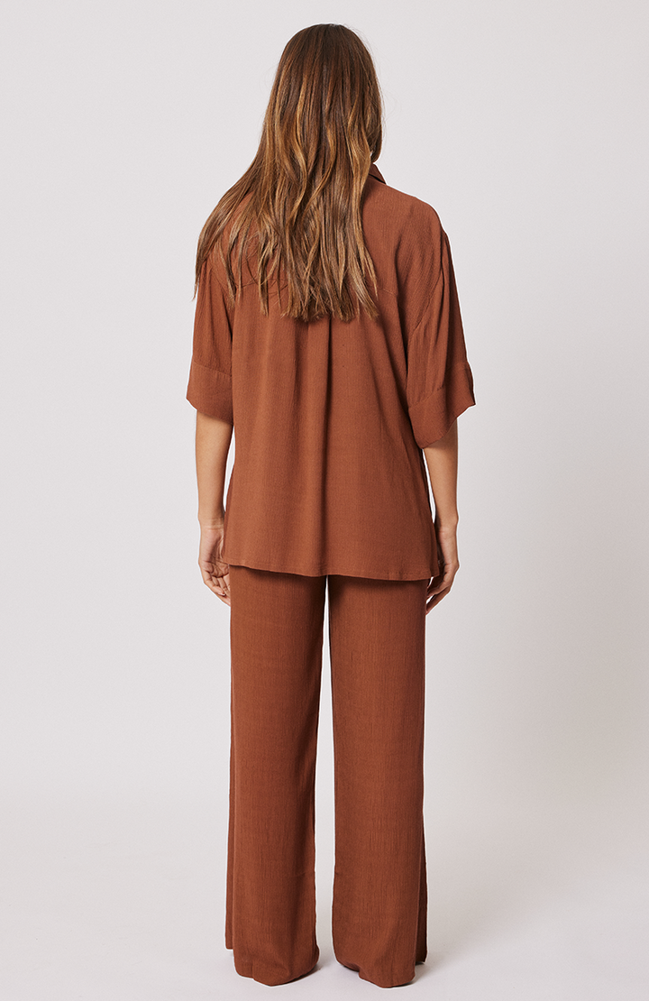 Tayla Shirt - Chocolate Crinkle