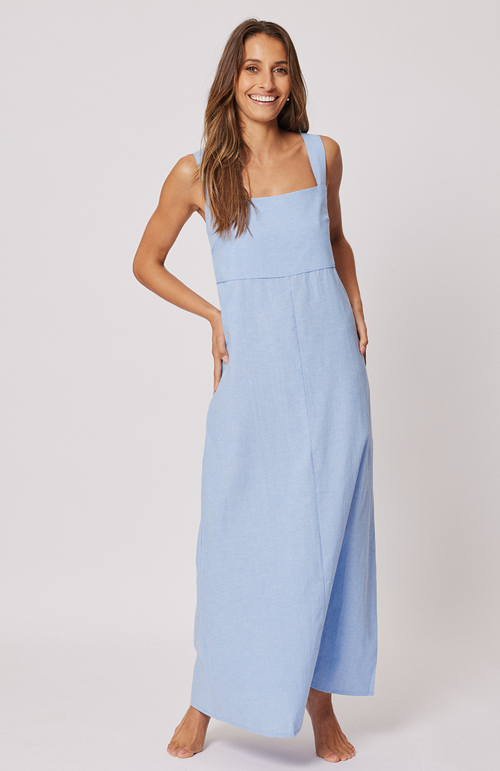 Sara Dress - Blue Chambray