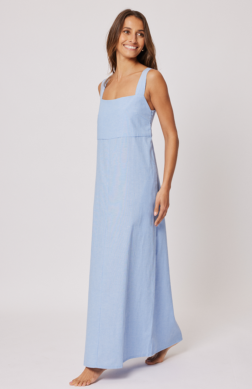 Sara Dress - Blue Chambray