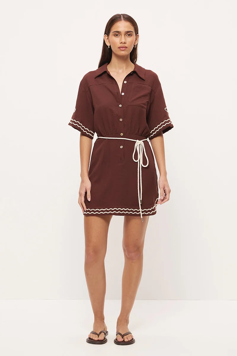 Loren Shirt Dress Cocoa