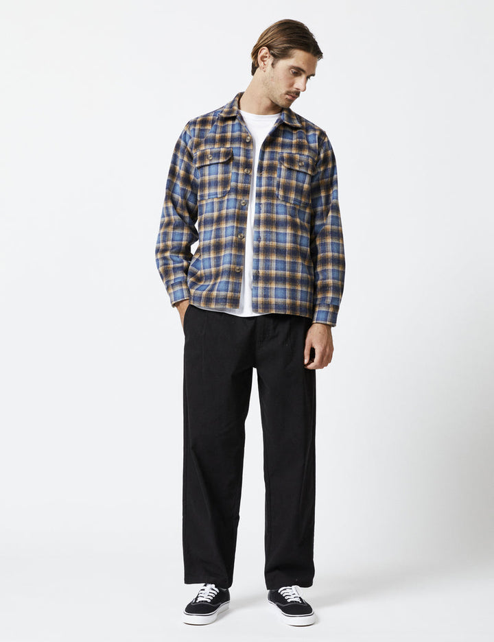 Nomad LS Flannel - Blue/Brown