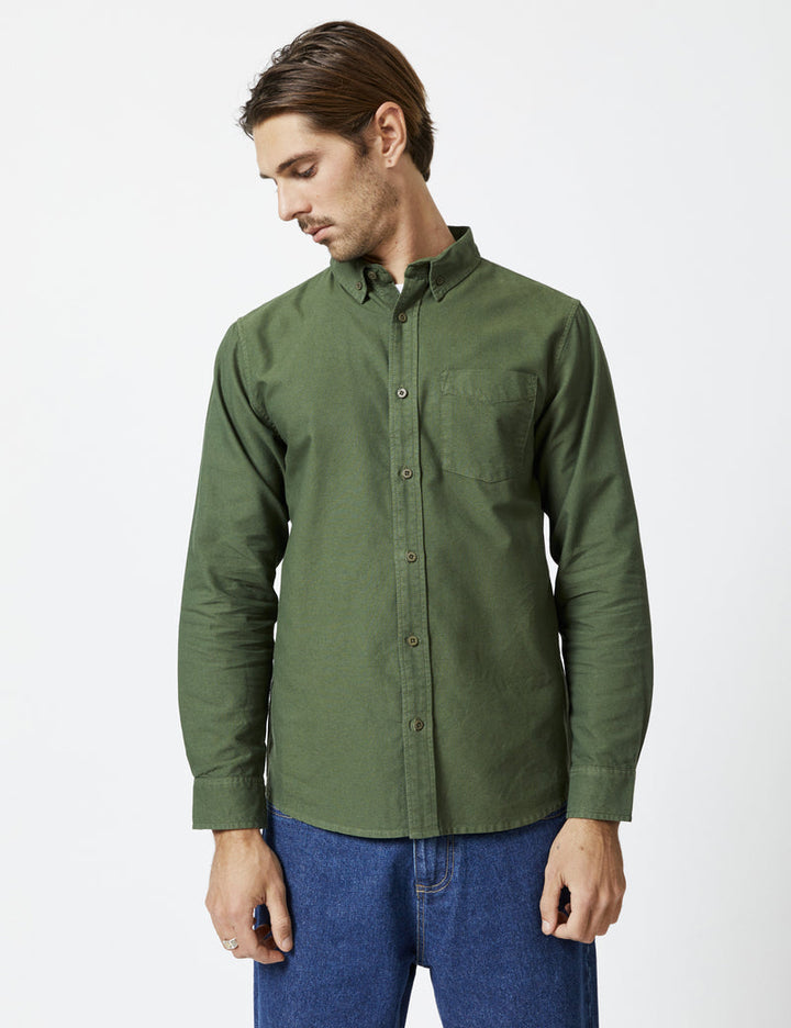 Oxford long sleeve shirt fatigue