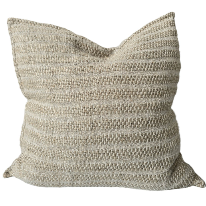 Detente Pure French Linen Cushion - Rustic Striped