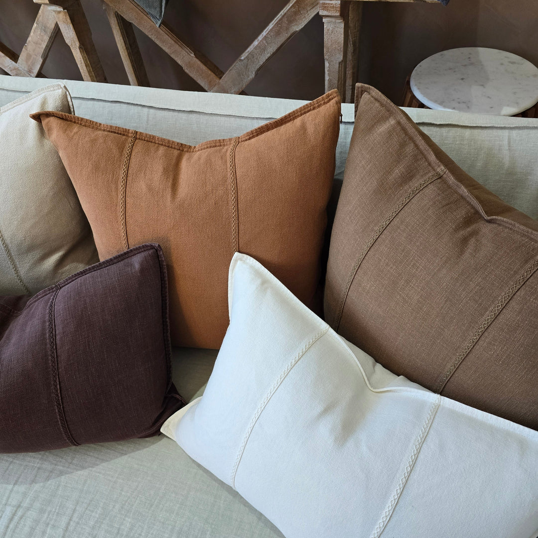 Eveleigh Stonewashed Linen Square Cushion