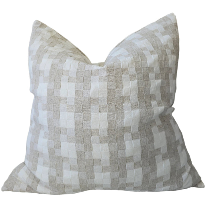 Isla Jacquard Linen Square Cushion