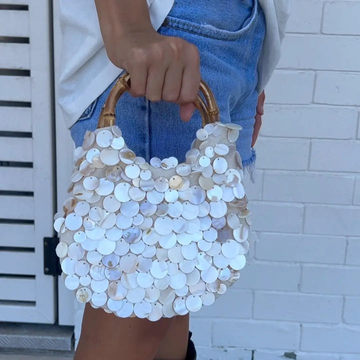 The Amalfi Pearl Bamboo Bag