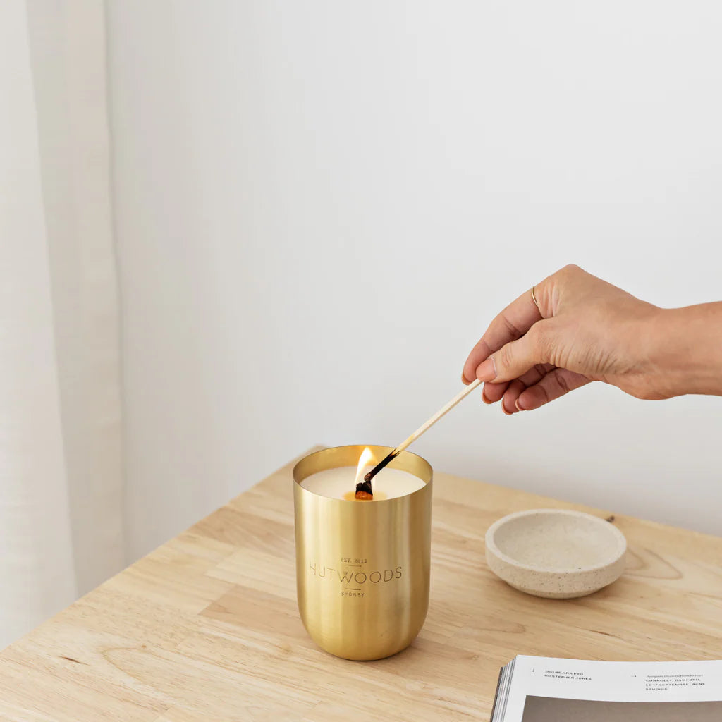 Baked Apple, Cinnamon & Vanilla Brass Vessel Candle - Large