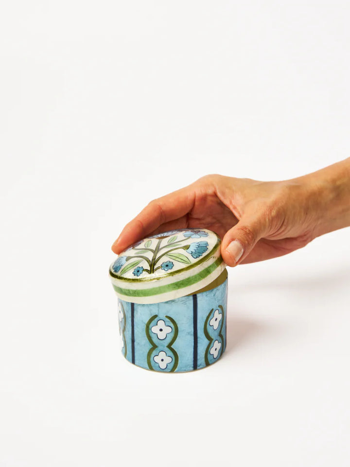 Samira Short Box - Blue Flower