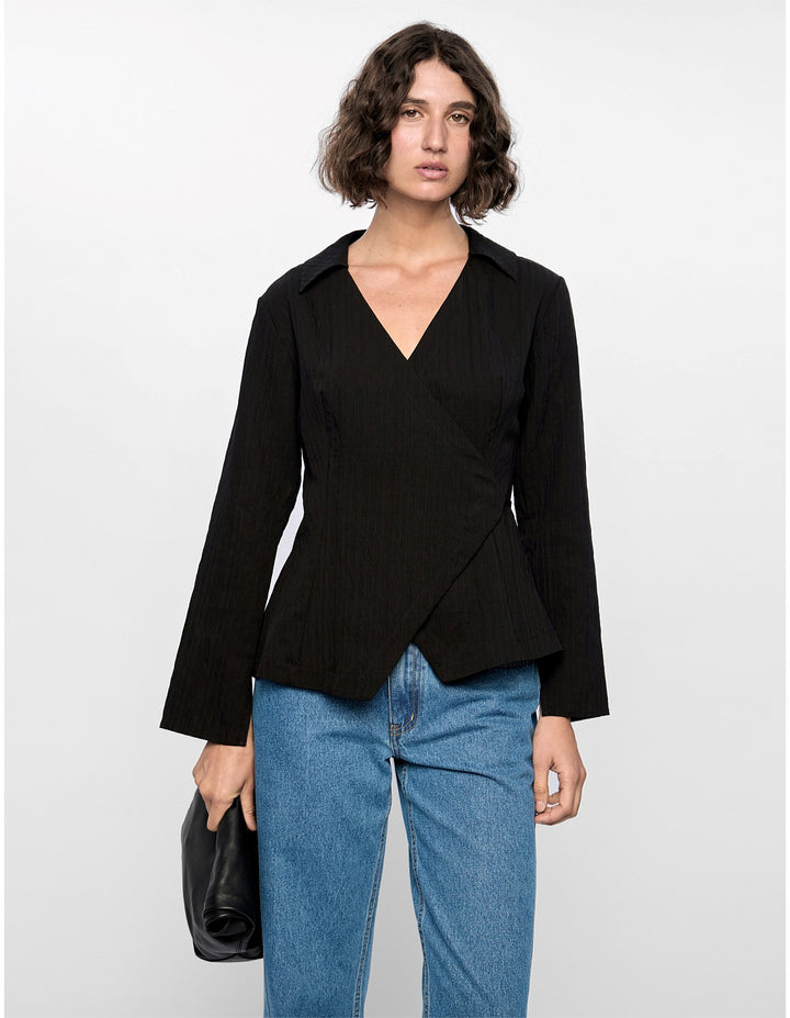 Marlow Wrap Top - Black