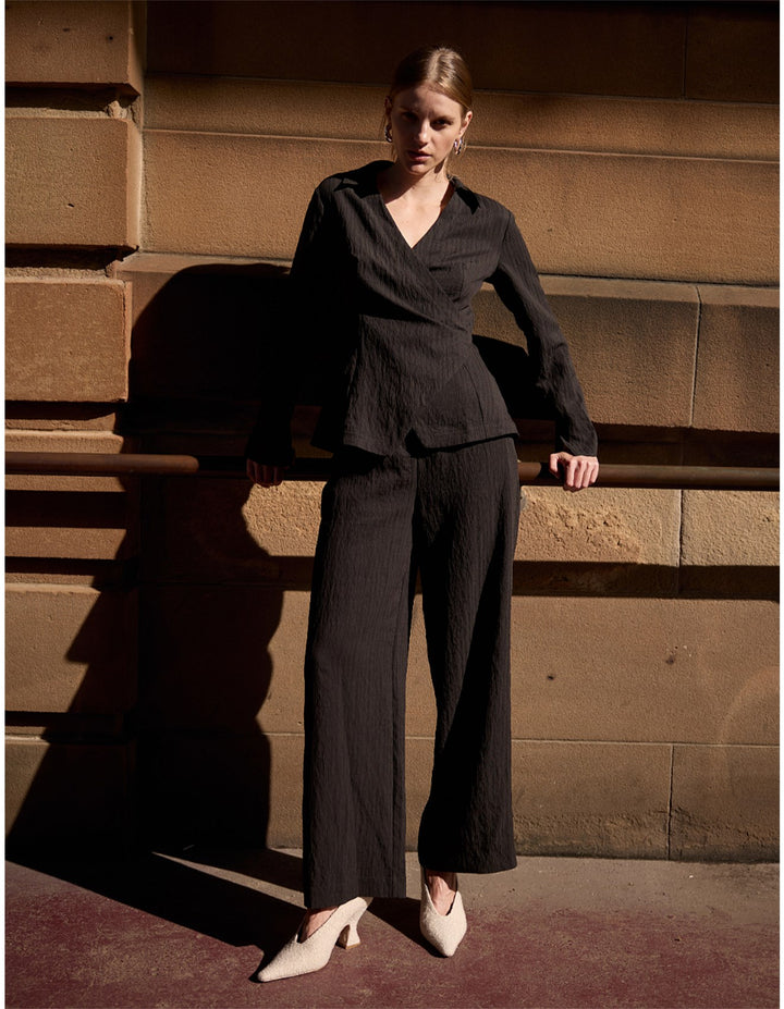 Marlow Wide Leg Pants - Black