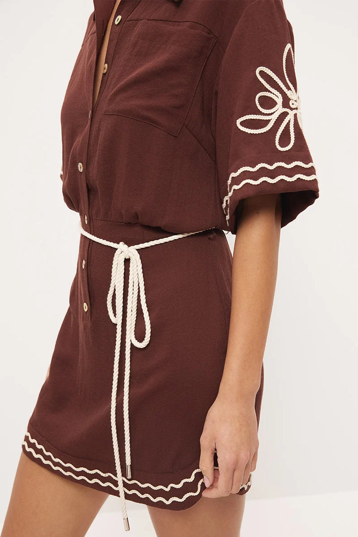 Loren Shirt Dress Cocoa