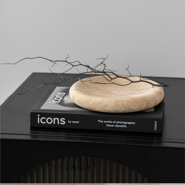 Solstice Tray Small - Beige Travertine