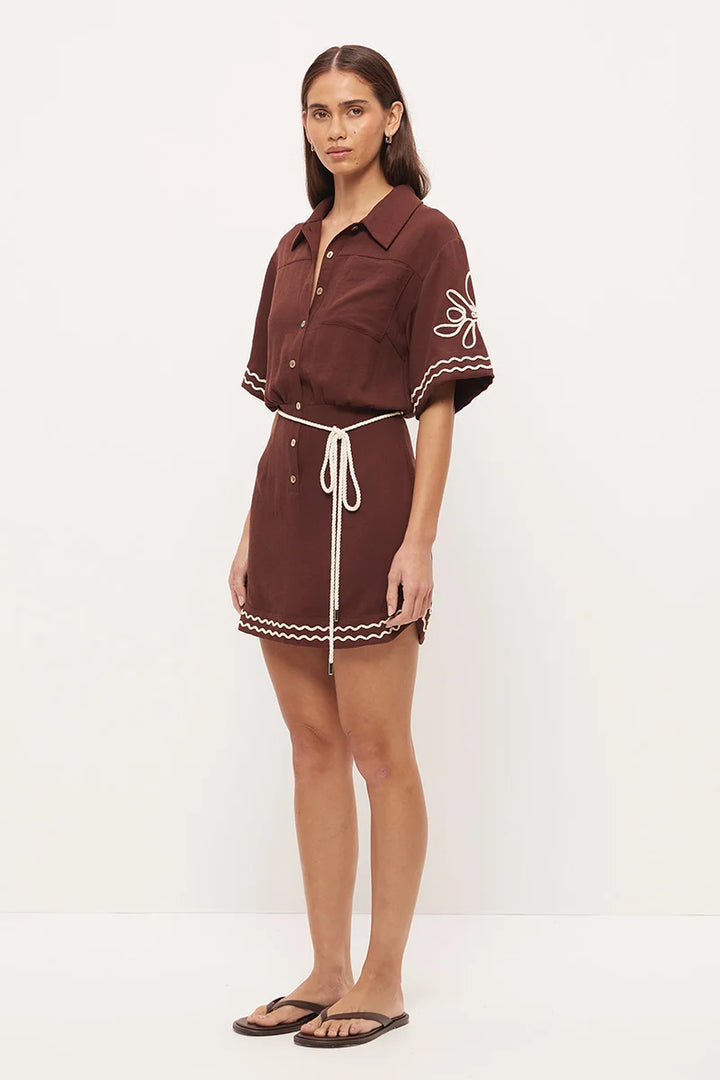 Loren Shirt Dress Cocoa