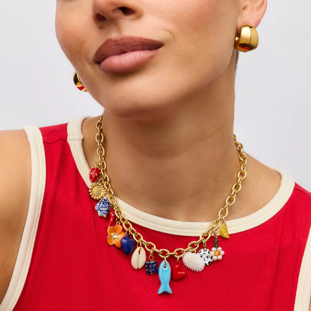 Positano Charm Necklace - Gold