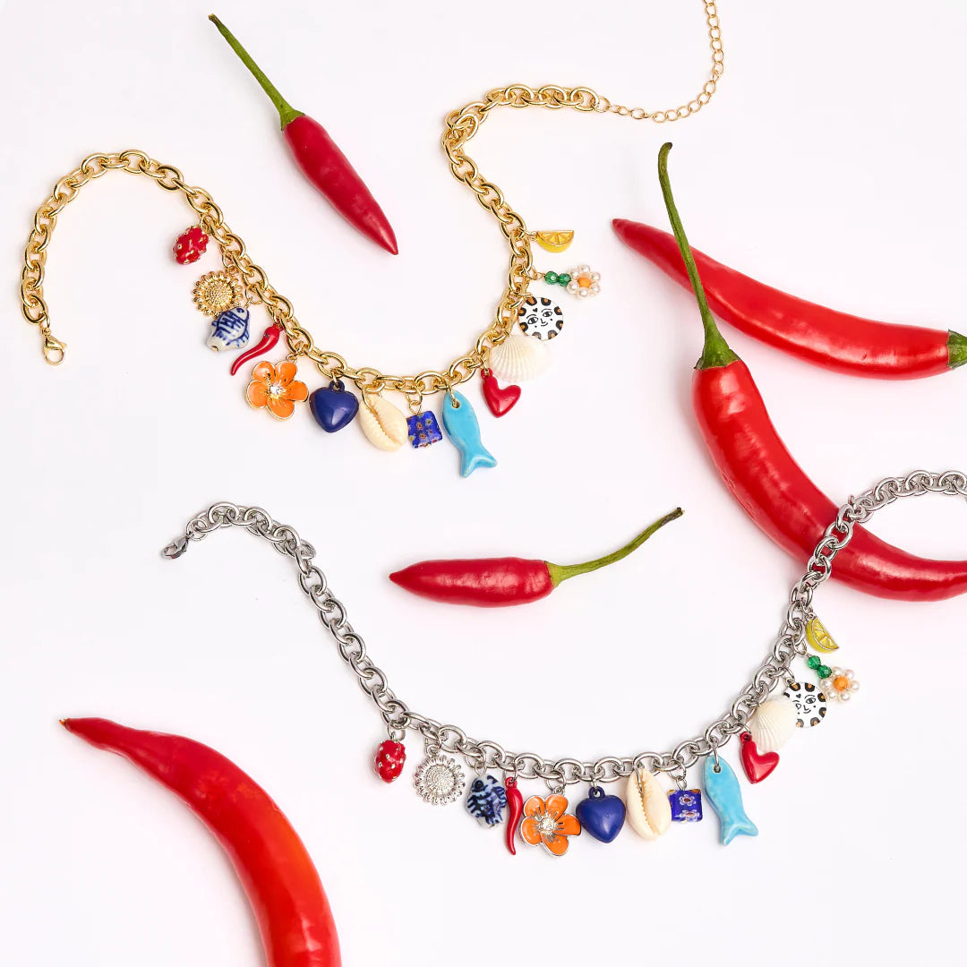 Positano Charm Necklace - Silver