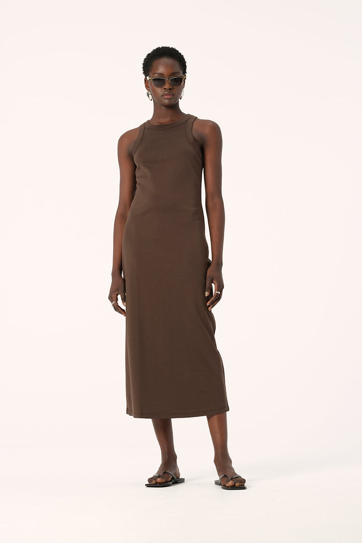 Zoe Tank Dress - Chocolate