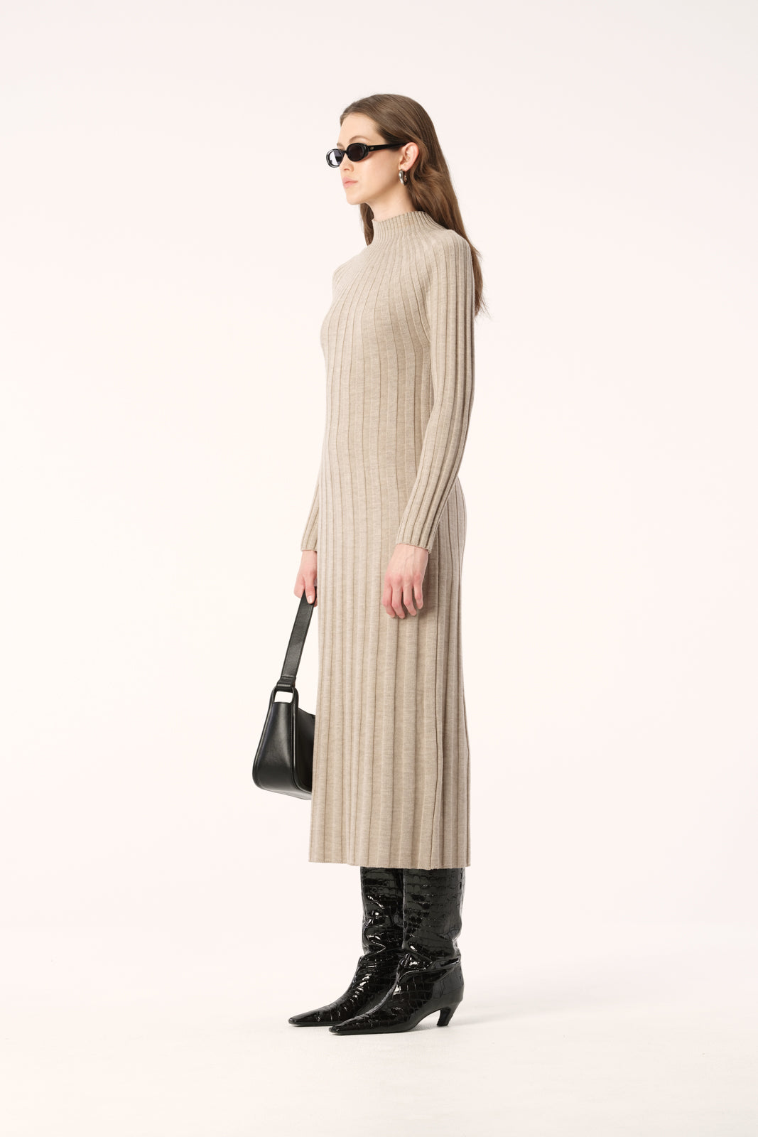 Okani Knit Dress - Sand Marle