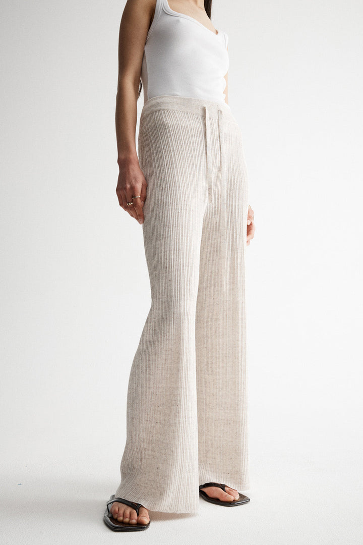 Oscar Knit Pant - Oat Marle