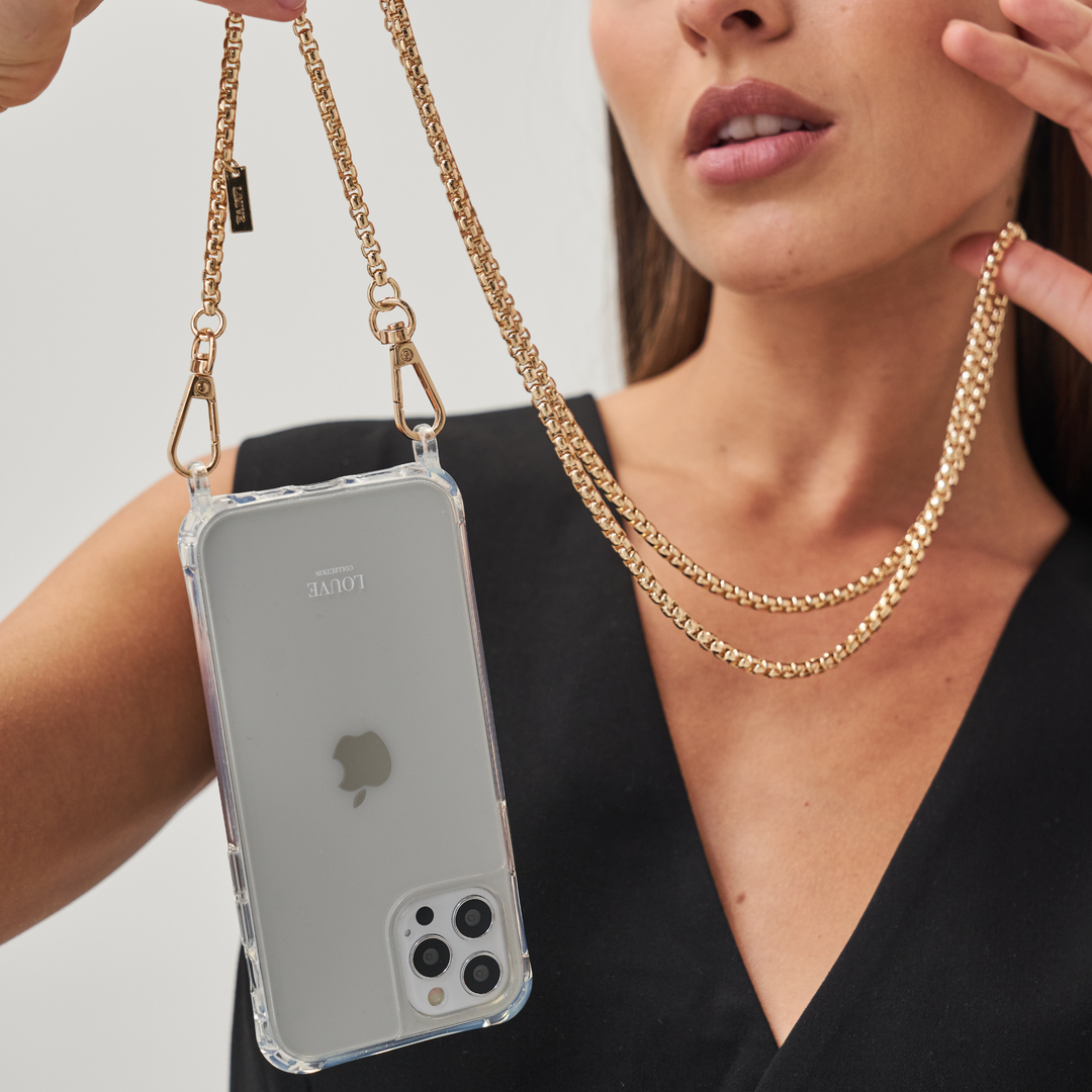 Gaia Gold Plated Crossbody Phone Chain