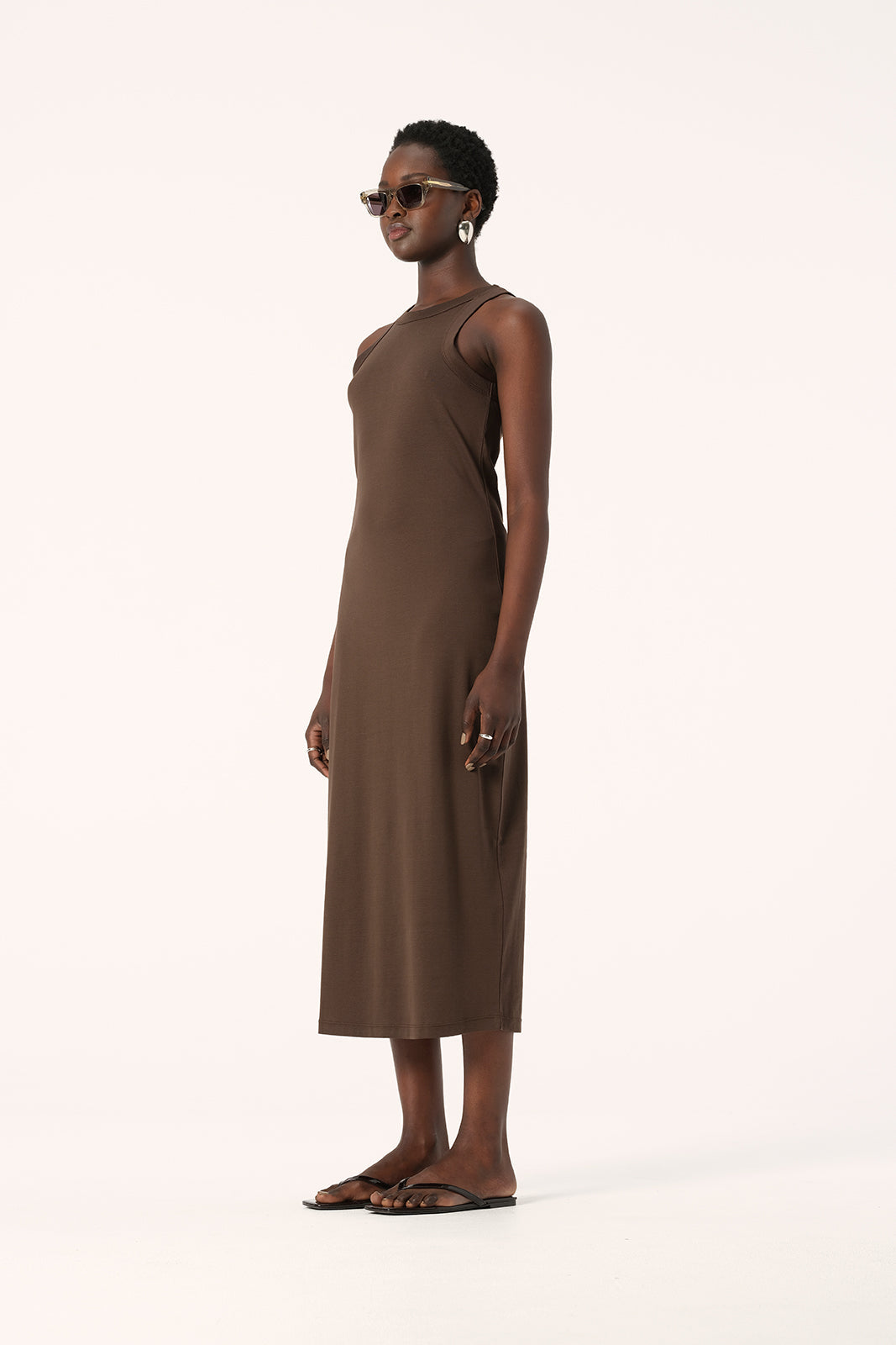 Zoe Tank Dress - Chocolate