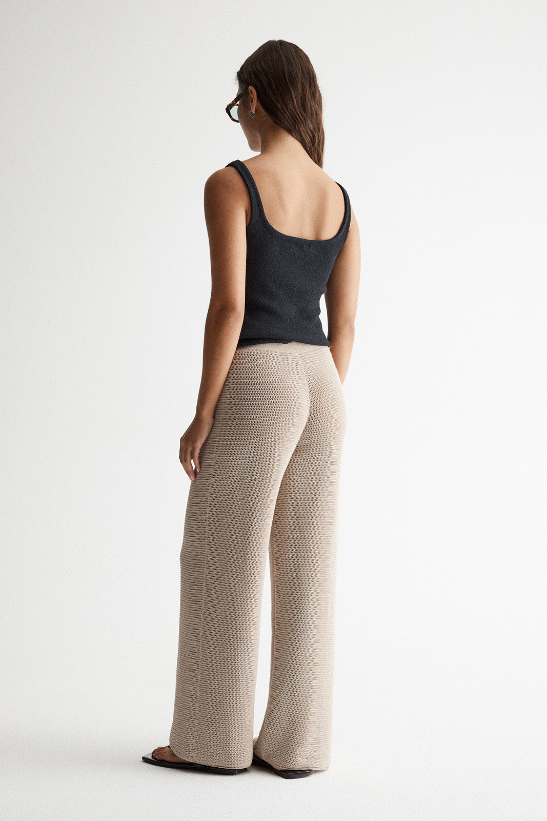 Aspen Crochet Pant - Taupe