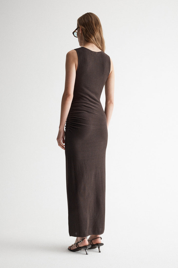 Zinnina Knit Dress - Chocolate