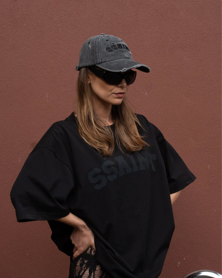Logo Cap Black Acid Wash