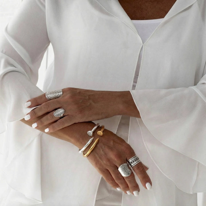 Nail Cuff Bracelet in Gold