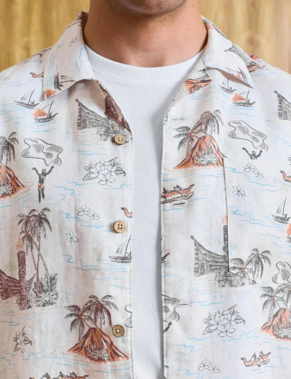 Hawaiian Short Sleeve Shirt - Tiki Sand