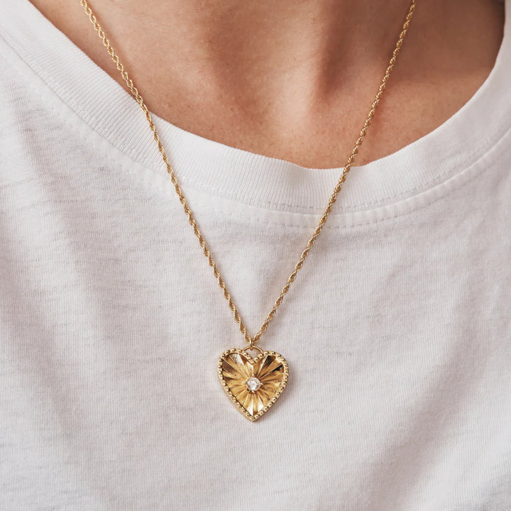 Sophie Heart Pendant Necklace (Gold)