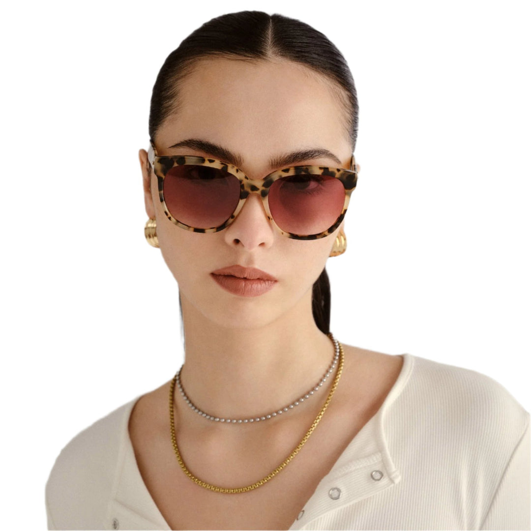 Le Specs Maiden Sunglasses in Dalmation Tort