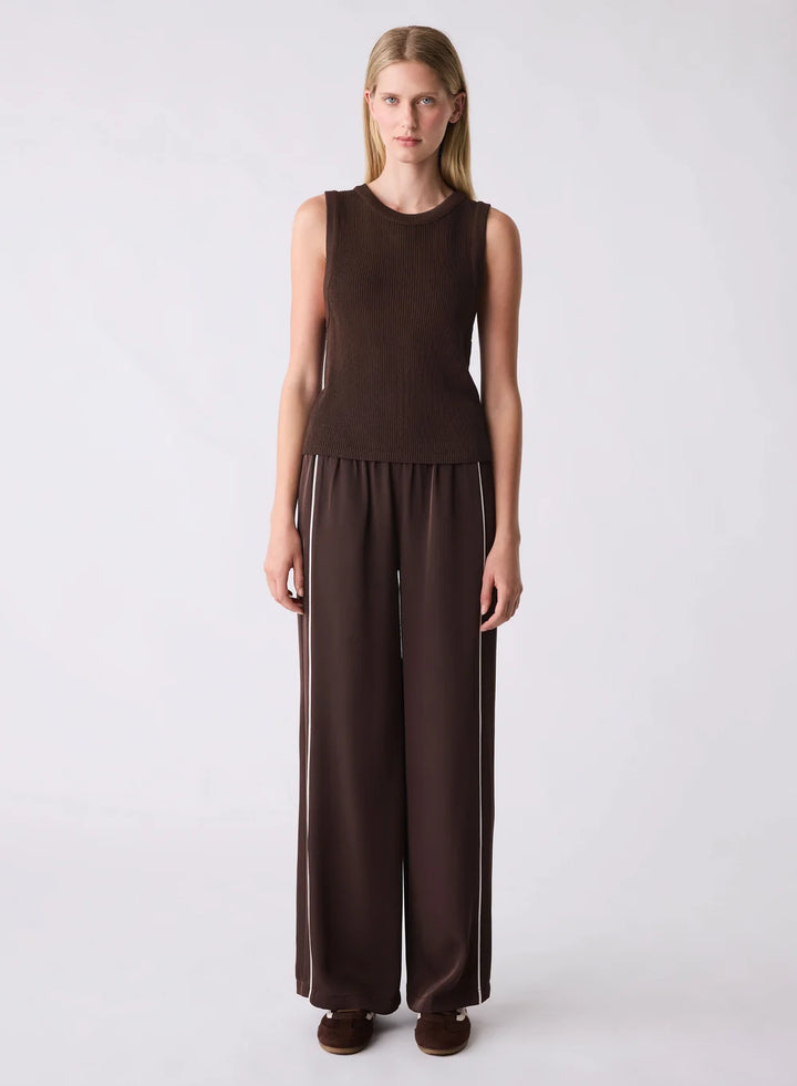 Rebound Knit Tank - Choc