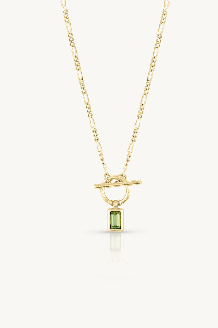 Apatite Gold Toggle Necklace
