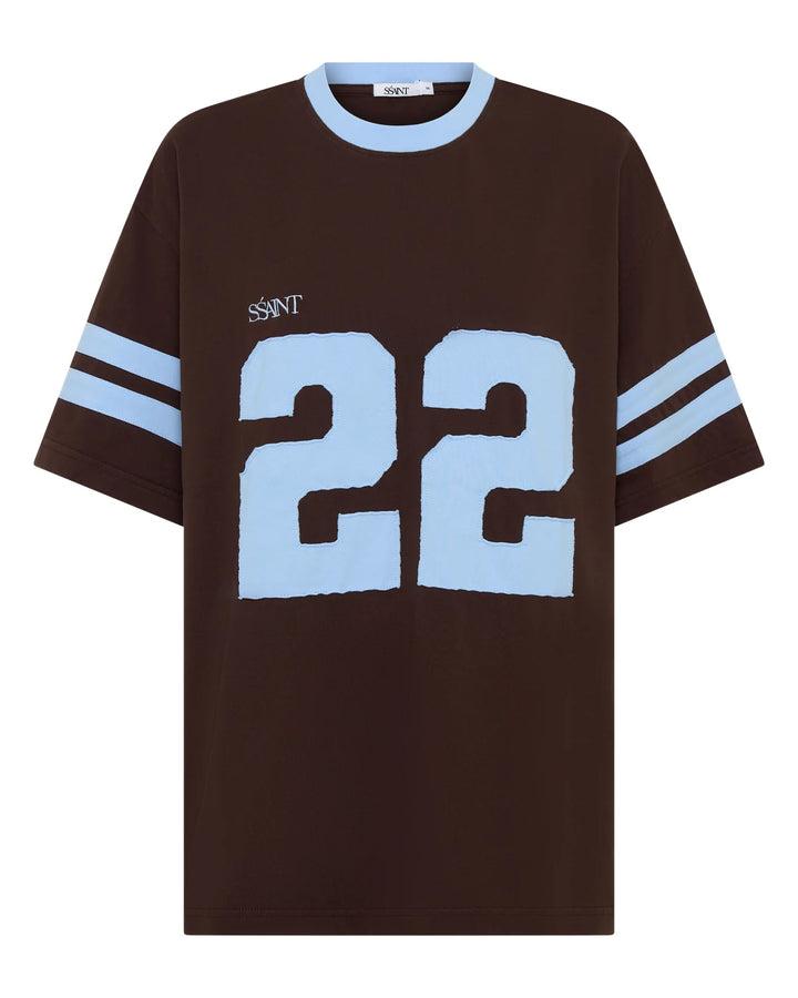 22 Motion Tee - Powder Blue/Espresso
