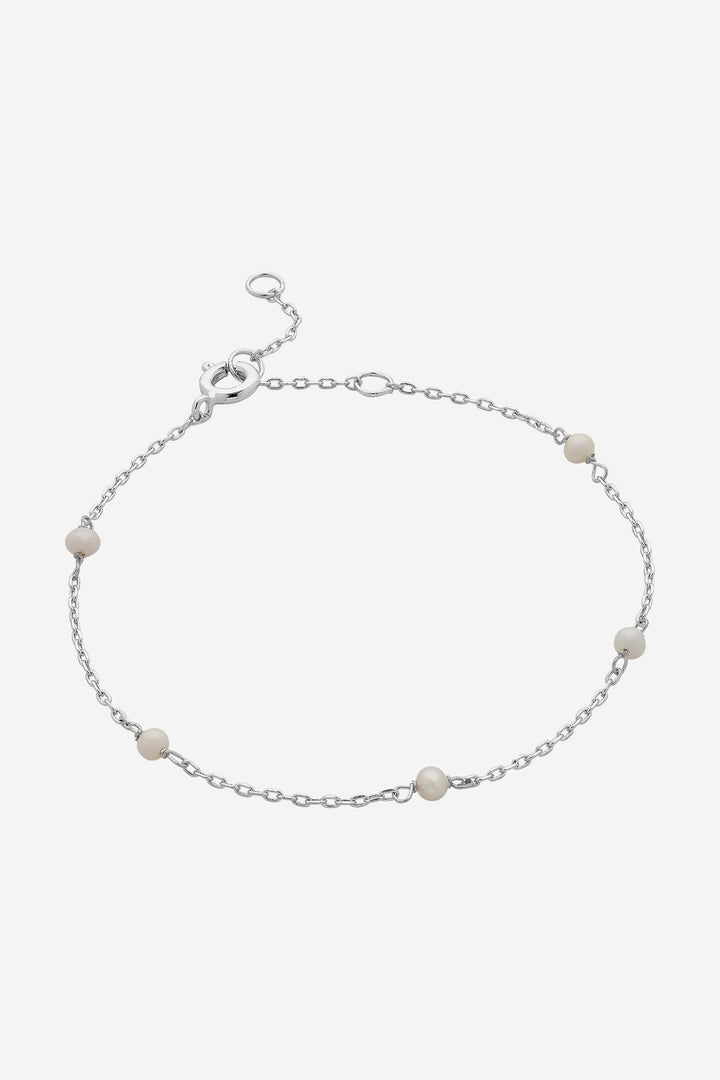 Lilibet Silver Pearl Bracelet