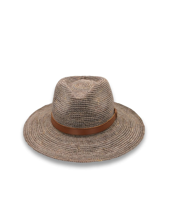 Magdalena Raffia Fedora - Mushroom