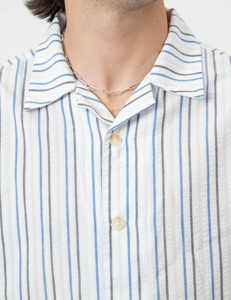 Cuban Short Sleeved - Palm Beach Seersucker