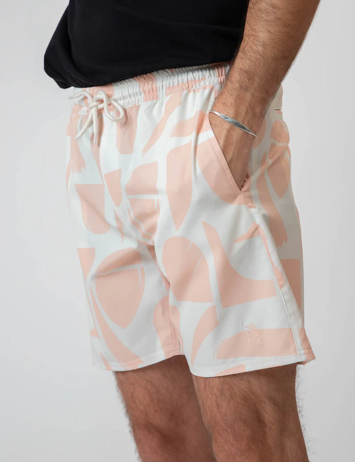 Active Short - Snow Peach Sunburst