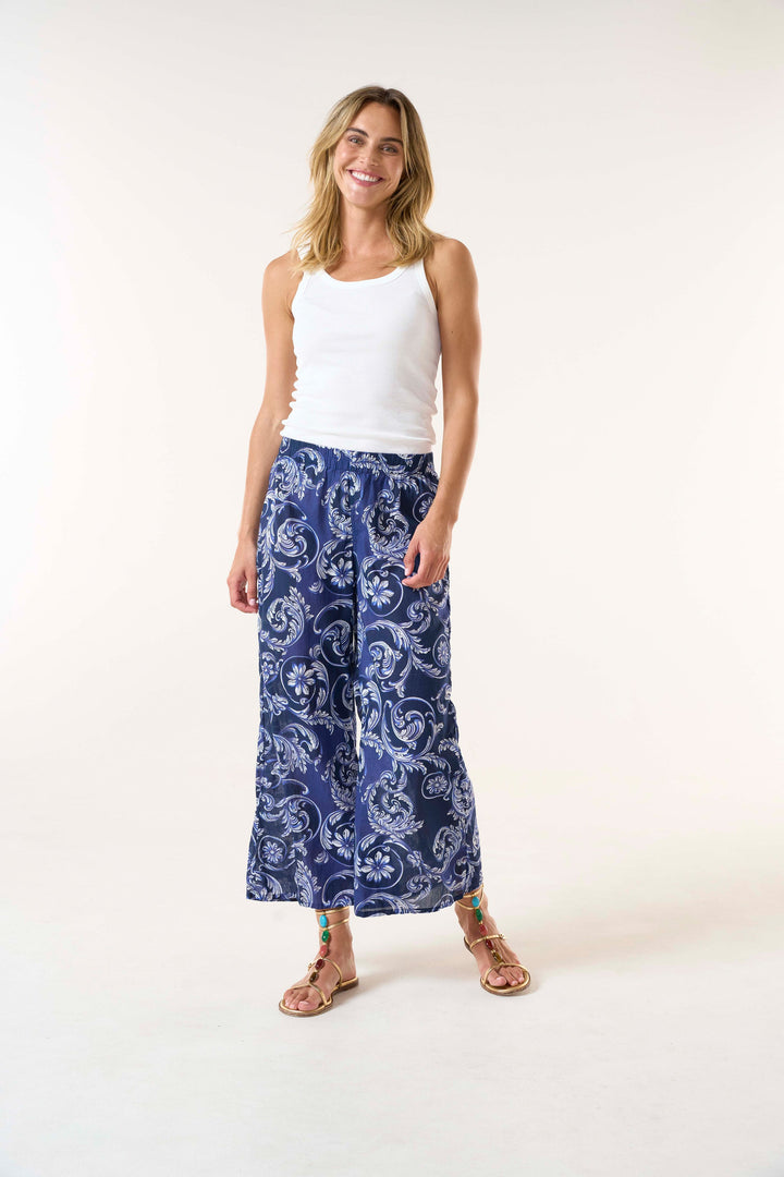 Palazzo Pant - Beco Cotton Navy